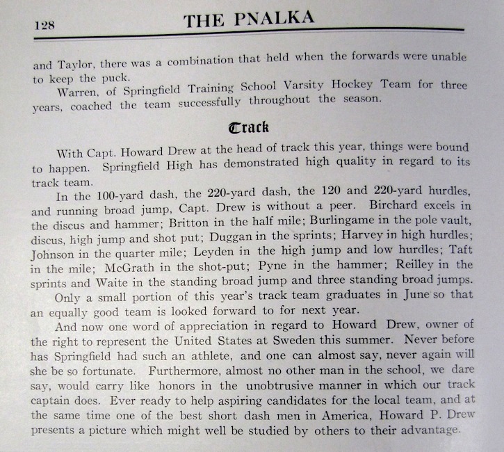 From the 1912 Springfield High School Yearbook, The Pnalka
